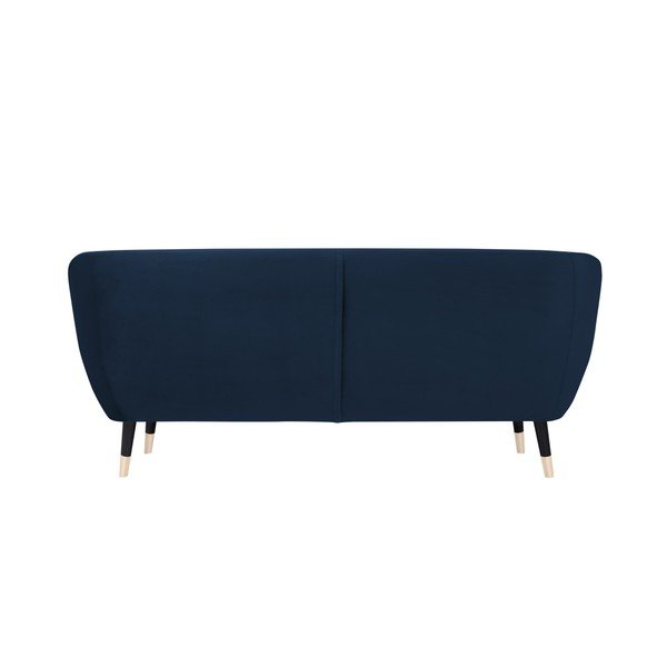 Tamsiai mėlyna sofa su juodomis kojomis Mazzini Sofos Benito, 188 cm-image-4