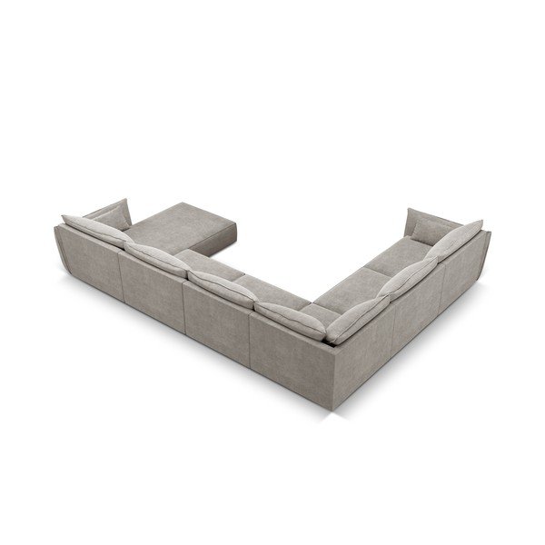 Šviesiai pilka kampinė sofa (kairysis kampas) Vanda - Mazzini Sofas-image-3