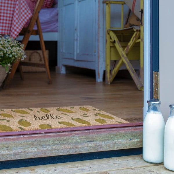 Iš kokoso pluošto grindų kilimėlis 40x120 cm Hello Lemons – Artsy Doormats-image-2