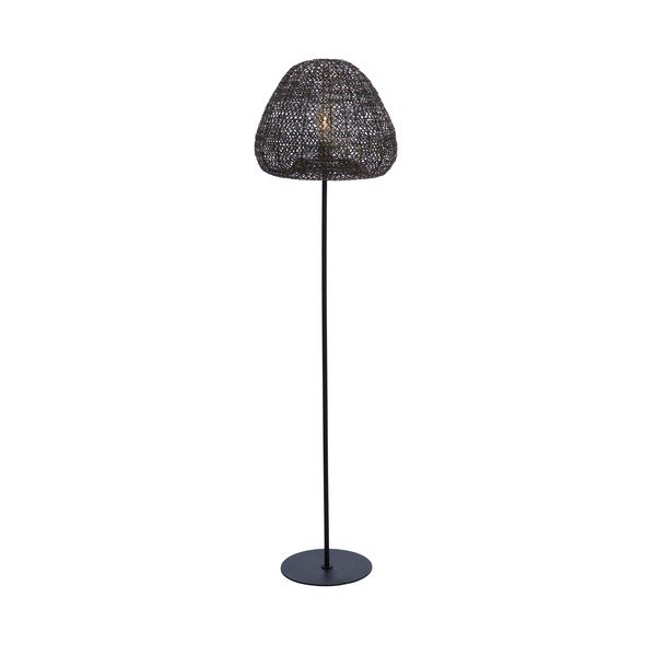 Pastatomas šviestuvas matinės juodos spalvos/bronzinės spalvos (aukštis 162 cm) su metaliniu gaubtu Finou – Light & Living