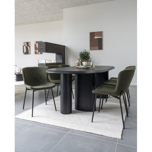Valgomojo stalas su uosio dekoro stalviršiu 100x220 cm Tirano – House Nordic-image-2