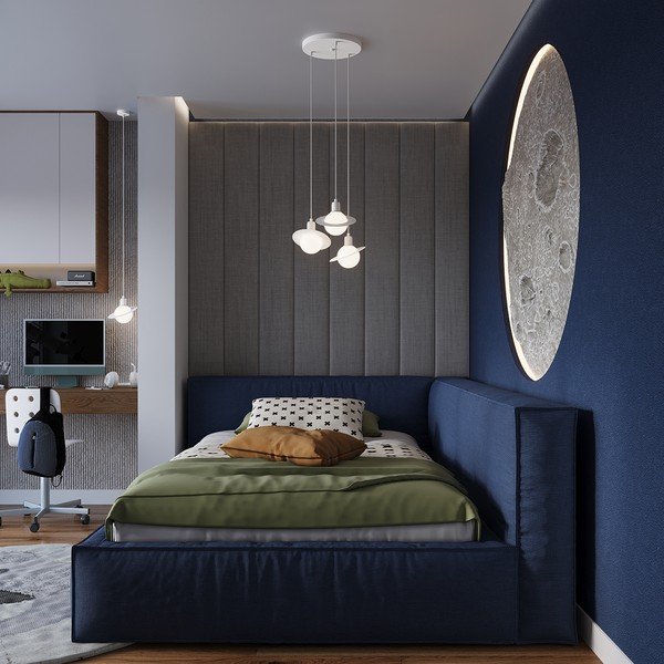 Baltos spalvos vaikiškas pakabinamas šviestuvas ø 32 cm su stiklo gaubtu Mab – Sollux-image-3