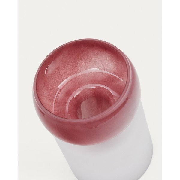 Rožinės spalvos iš stiklo  vaza (aukštis 19 cm) Kelse – Kave Home-image-4