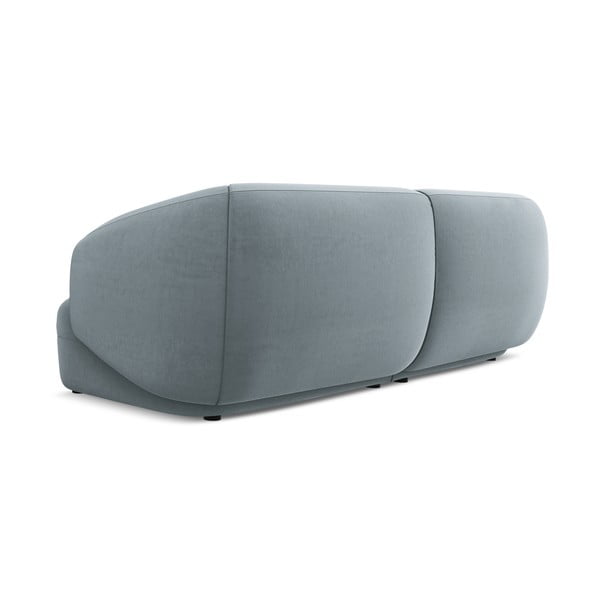 Šviesiai mėlynos spalvos iš velveto sofa 232 cm Moana – Makamii-image-3