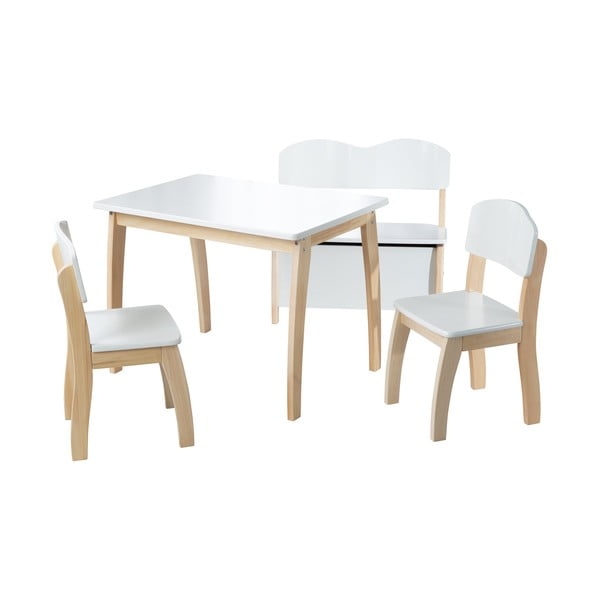 Baltos spalvos vaikiška kėdė – Roba-image-1