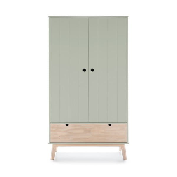 Žalia vaikiška spinta su pušies medienos kojomis Marckeric Kiara-image-2