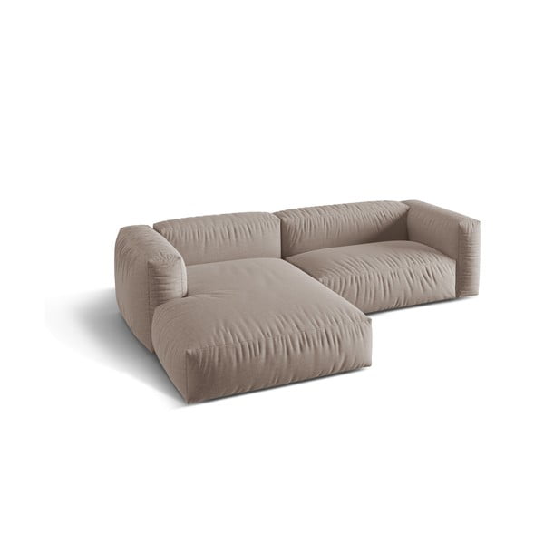 Modulinė kampinė sofa smėlio spalvos (su kairiuoju kampu) Martina – Micadoni Home-image-2