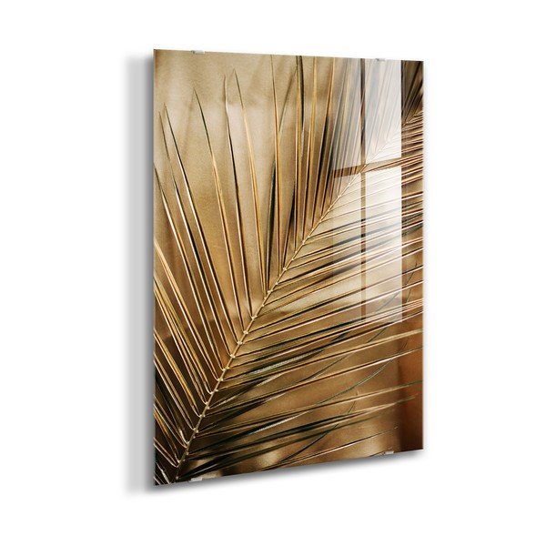 Spausdintas paveikslas iš stiklo 80x120 cm Gold Palm  – Styler-image-4