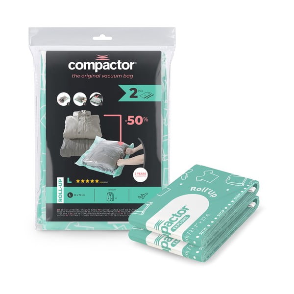 Vakuuminiai drabužių krepšiai 2 vnt. Roll Up L – Compactor