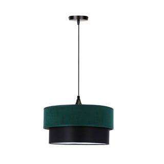 Kabantis šviestuvas smaragdinės spalvos/juodos spalvos ø 35 cm su tekstiliniu gaubtu Solanto – Candellux Lighting