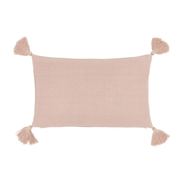 Rožinis medvilninis dekoratyvinis pagalvės užvalkalas Westwing Collection Lori, 30 x 50 cm