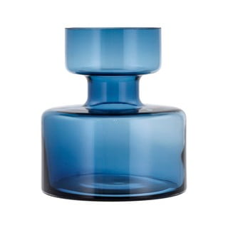 Tamsiai mėlyna vaza Lyngby Glas Tubular, aukštis 20 cm