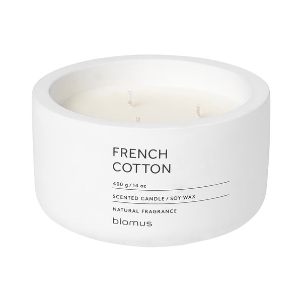 Aromatinė žvakė iš sojų vaško degimo laikas 25 h Fraga: French Cotton – Blomus