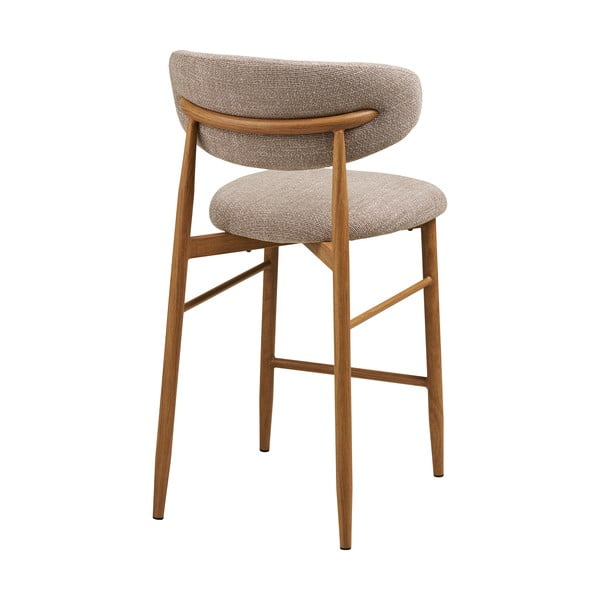 Smėlio spalvos/natūralios spalvos iš audinio baro taburetė (sėdynės aukštis 65 cm) Levanto – House Nordic-image-3