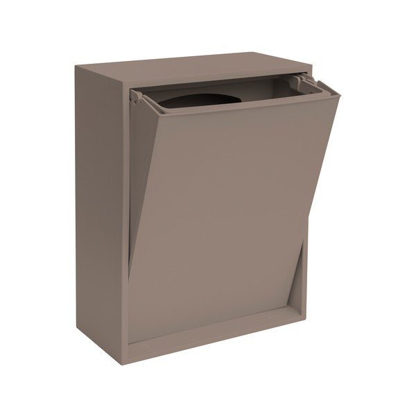 Šviesiai rudos spalvos iš perdirbto plastiko šiukšliadėžė rūšiavimui/sieninė Recycling Box – ReCollector
