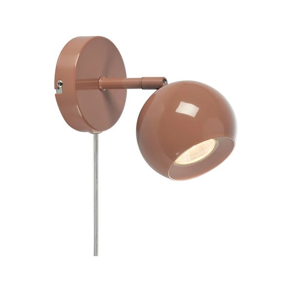 Rudos spalvos sieninė lempa su kištuku Pop – Markslöjd