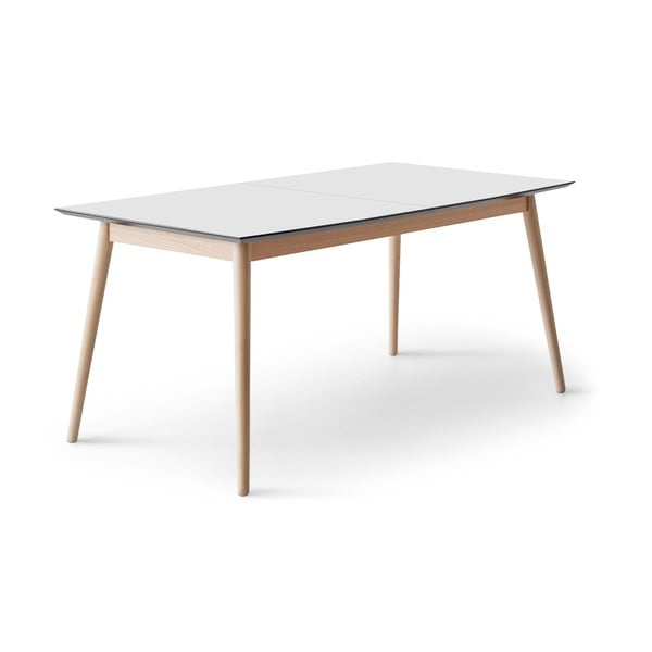 Prailginamas valgomojo stalas baltos spalvos/natūralios spalvos su baltu stalviršiu 100x210 cm Meza – Hammel Furniture