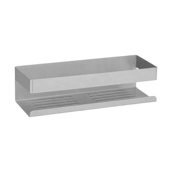 Matinės sidabrinės spalvos savaime prilimpanti vonios lentyna iš nerūdijančio plieno Genova – Wenko-image-2