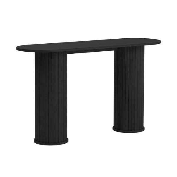 Juodos spalvos konsolinis staliukas 40x130 cm Nola – Unique Furniture-image-2