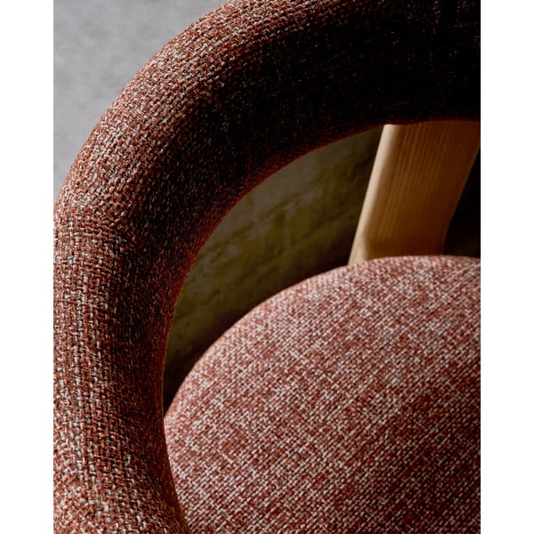 Natūralios spalvos/terakotos spalvos iš uosio masyvo valgomojo kėdė Granite – Kave Home-image-2