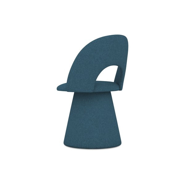 Mėlynos spalvos iš audinio valgomojo kėdė Kalo – Makamii-image-4