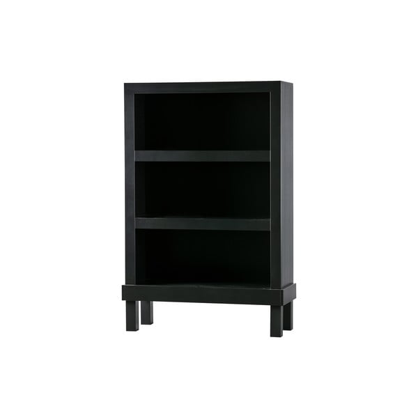 Juodos spalvos iš pušies masyvo knygų spinta  107x160x39 cm Bonk – WOOOD-image-3