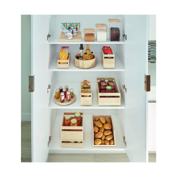 Besisukantis virtuvės padėklas iš paulovnijos medienos iDesign, skersmuo 26,7 cm-image-4