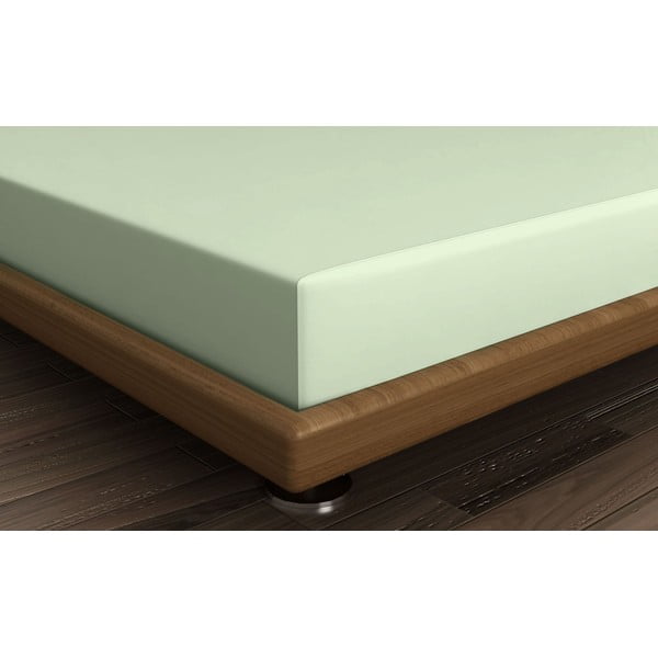 Iš medvilnės paklodė šviesiai žalios spalvos su guma 140x200 cm – Mijolnir-image-1