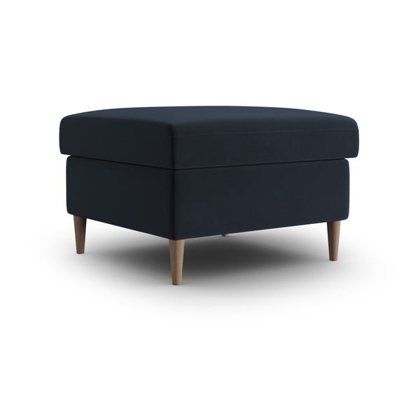 Tamsiai mėlynos spalvos iš velveto taburetė Kyoto – Cosmopolitan Design-image-1