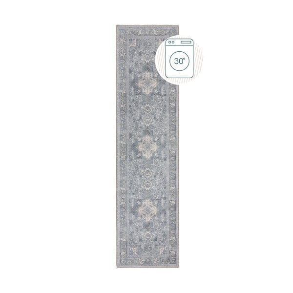 Skalbiamas iš perdirbto pluošto mišinio kilimas žalios spalvos 60x230 cm Windsor – Flair Rugs
