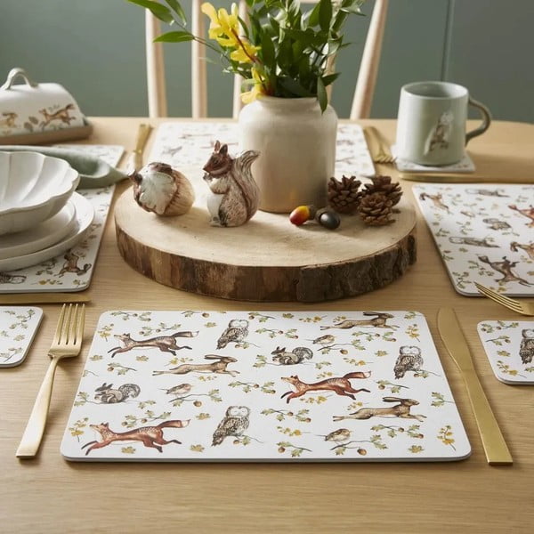 Iš kamščio padėkliukai 4 vnt. 21x29 cm Forest Fable – Cooksmart ®-image-1