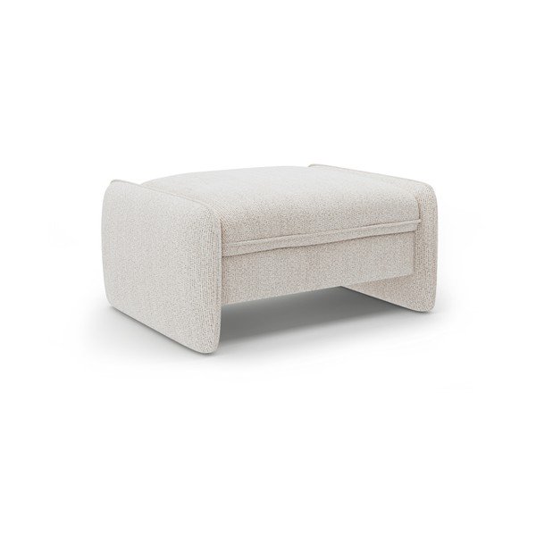 Kreminės spalvos taburetė iš šenilinio audinio Georgia – Micadoni 