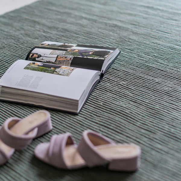 Tamsiai žalias džiuto kiliminis takelis 75x245 cm Ribbon - Mette Ditmer Denmark-image-3