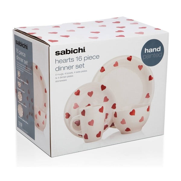 Porceliano rinkinys "Hearts", 16 vnt.-image-1