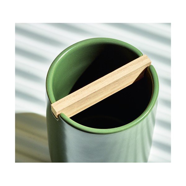 Žalias keraminis indas dantų šepetėliams iDesign Eco Vanity-image-4