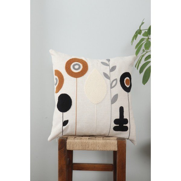 Iš lino dekoratyvinis pagalvės užvalkalas 43x43 cm Sunflower – Mioli Decor-image-1