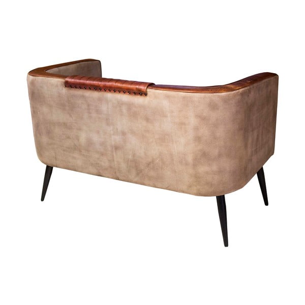 Iš odos sofa rudos spalvos 134 cm – Antic Line-image-1