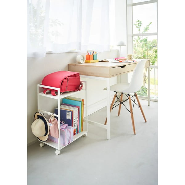 Iš metalo lentyna ant ratukų baltos spalvos 42x60 cm Tower – YAMAZAKI-image-2