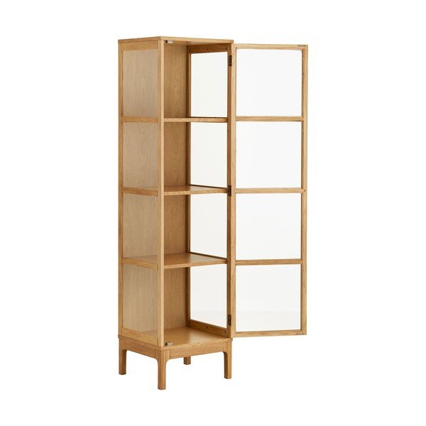 Natūralios spalvos vitrina 47x180x40 cm Zamora – House Nordic-image-3