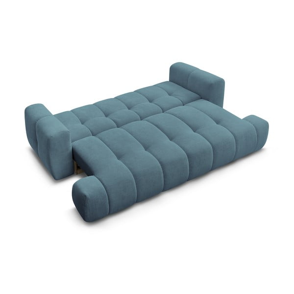 Mėlynos spalvos sulankstoma/su sandėliavimo vieta sofa 251 cm Fuji – Bobochic Paris-image-4