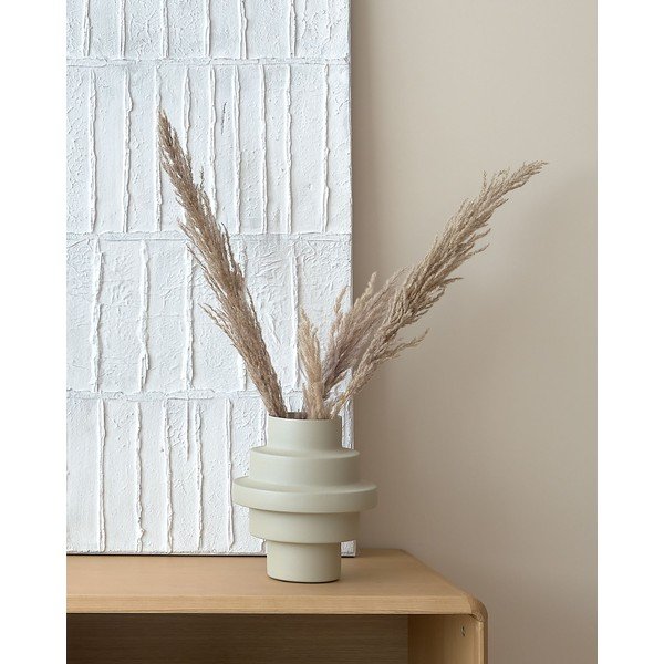 Smėlio spalvos iš plieno vaza (aukštis 23 cm) Velia – Kave Home-image-1