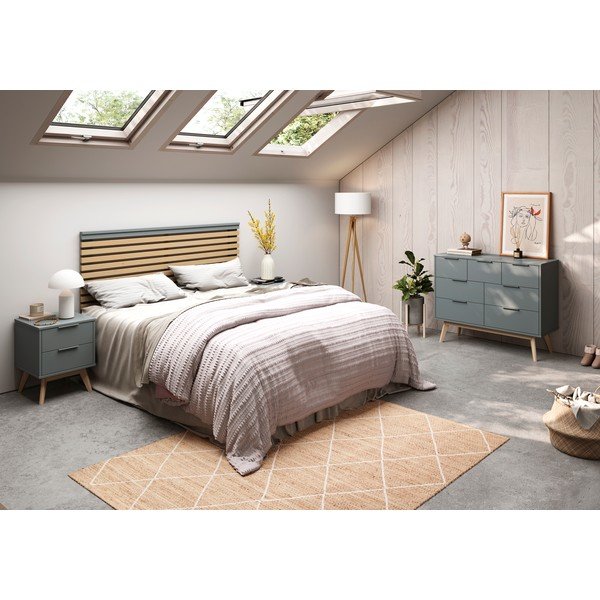 Pilkai žalios spalvos naktinis staliukas Pisco – Marckeric-image-1