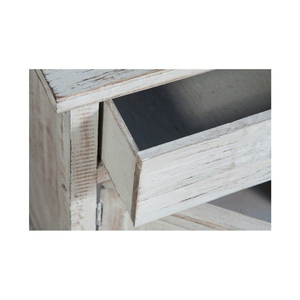 Baltas medinis naktinis staliukas "Biscottini Bedside Table-image-3