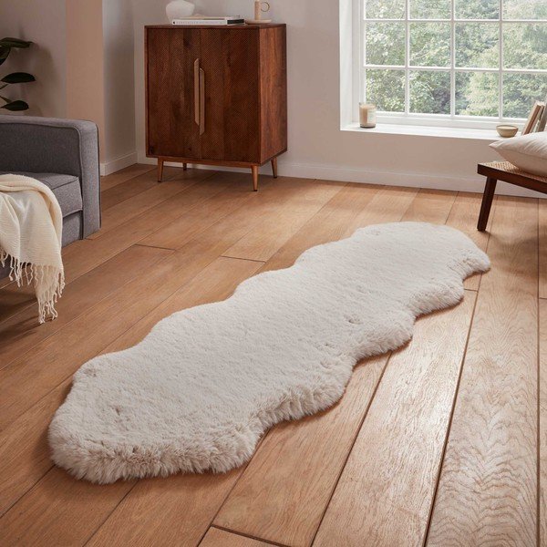 Sintetinis kilimas kreminės spalvos 60x180 cm Super Teddy – Think Rugs-image-1