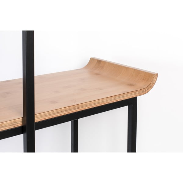 Iš bambuko pastatoma lentyna juodos spalvos/natūralios spalvos 114x148 cm Flodka – Zuiver-image-1