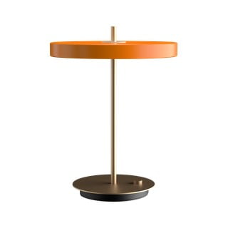 Stalinis šviestuvas oranžinės spalvos LED su pritemdymo funkcija (aukštis 41,5 cm) su metaliniu gaubtu Asteria Table – UMAGE