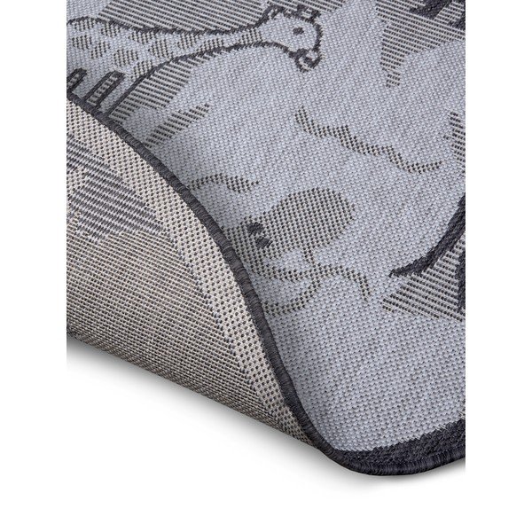 Apvalios formos kilimas pilkos spalvos ø 120 cm Animal World – Hanse Home-image-3