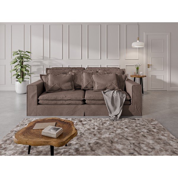 Rudos spalvos sofa 236 cm Nora – Ropez-image-1