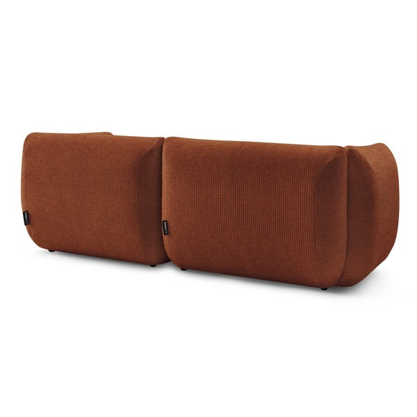 Oranžinė velvetinė sofa 260 cm Lecomte - Bobochic Paris-image-4