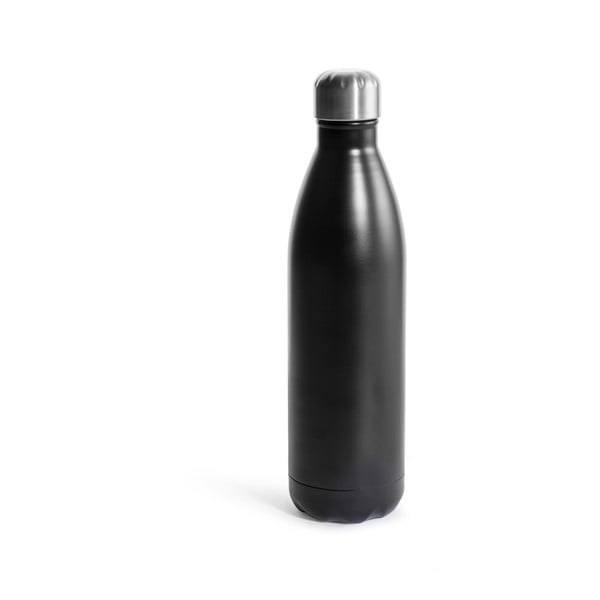 Juodas nerūdijančio plieno termo butelis "Sagaform Hot&Cold", 750 ml